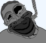 ack crying gigachad gigacuck gigger grey_hair grey_skin hair hanging nas:gigachad noose rope subvariant:jartycuck subvariant:patrick suicide variant:chudjak // 1050x996 // 39.4KB