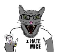 2soyjaks ack angry animal cat cat_ear cat_eyes fur glasses grey_skin hand i_hate mouse mouse_ears open_mouth soyjak stubble subvariant:feral_meowjak subvariant:science_lover variant:bernd variant:feraljak variant:markiplier_soyjak white_background // 1017x935 // 241.0KB