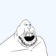 angry looking_to_the_right merge open_mouth stubble teeth variant:feraljak variant:meximutt // 1500x1500 // 37.7KB