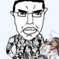 anime arm black_skin body_pillow closed_mouth clothes ear glasses hair holding_object hoodie ijiranaide_nagatoro_san long_hair meta:low_resolution nagatoro_hayase nsfw sex skirt soyjak subvariant:chudjak_front variant:chudjak // 384x384 // 169.8KB