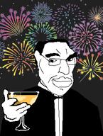 big_lips big_nose champagne closed_mouth eyebrows fireworks glasses hair new_year smile subvariant:pol_face thick_eyebrows toast tux variant:chudjak // 289x382 // 101.0KB