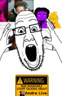 andre_live arm glasses hand meta:tagme open_mouth people's_populist_press soyjak stubble variant:cobson variant:feraljak variant:ppp warning // 950x1474 // 445.7KB