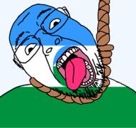 ack dead flag flag:kabardino-balkaria glasses hair hanging kabardino-balkaria mountain open_mouth rope russia skin soyjak stubble suicide teeth tongue transparent transparent_background variant:bernd white yellow_teeth // 768x719 // 38.4KB