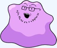 artist:hellcat ditto full_body glasses no_nose open_mouth pokemon purple purple_skin series:gotta_'jak_'em_all small_eyes soyjak stubble transparent_background variant:soyak video_game // 503x425 // 4.8KB