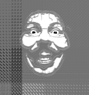 creepypasta distorted floating_head front_facing glasses graphic math monochrome realistic scary smile teeth tranny troon variant:bernd // 992x1056 // 218.1KB