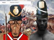 angry battle_of_new_orleans bayonet beard british brown_bess brown_skin combat crying death european eyes flag flag:united_states gigachad glasses half_open_mouth military musket mutt painting red_eyes saber scared shako_hat shitskin star_(symbol) subvariant:euromutt sweating sword uniform united_kingdom united_states variant:markiplier_soyjak war war_of_1812 wikipedia // 1920x1420 // 5.5MB