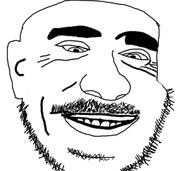 closed_mouth ear mustache smile soyjak stubble variant:unknown // 429x382 // 89.9KB