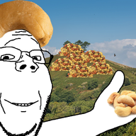 arm cashew clothes giving glasses hand hat holding_object irl_background nut smile soyjak stubble subvariant:wholesome_soyjak variant:gapejak // 1500x1000 // 1.4MB