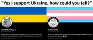 2soyjaks animal ear european_union flag flag:european_union flag:lgbt_pride_flag flag:transgender_pride_flag flag:ukraine glasses hair lgbt mustache npc pig purple_hair small_eyes snout star_(symbol) stubble subvariant:massjak subvariant:wholesome_soyjak text tranny twitter ukraine variant:bernd variant:gapejak // 1196x517 // 72.6KB