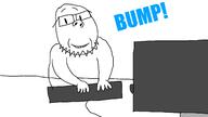 art artist:joot bump computer glasses keyboard looking_at_viewer looking_at_you mouse_(computer) oekaki redraw smile stubble variant:gapejak // 1920x1080 // 44.4KB
