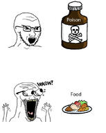 2soyjaks angry bottle eyes_popping food glasses hand hands_up open_mouth place_japan poison soyjak stubble subvariant:waow tongue variant:soyak waow // 858x1075 // 200.8KB