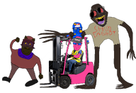 admin animal beard brown_skin cat cat_ear chudfaggot clothes doll doll_(user) driving eyes fat forklift full_body gaping_mouth hat jimbo_(namefag) jimboclittyleakagearchive_(namefag) magenta_skin meta:namefags name_tag niko_(oneshot) oneshot pink_skin red_eyes running scared scarf small_eyes smile subvariant:chudfaggot subvariant:condiment terrified variant:alicia variant:bernd variant:feraljak wheel yellow_teeth // 2048x1400 // 1.1MB