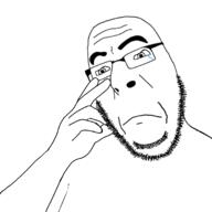 closed_mouth cobson_face disappointed glasses hand sad stubble tear traced variant:cobson youtube_thumbnail // 2048x2048 // 495.3KB