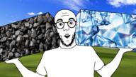 arm clothes coal gem glasses holding_object open_mouth soyjak stubble variant:boxjak windows_xp // 1280x720 // 895.3KB