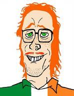celtic flag:ireland freckles ginger ginger_hair ireland irish_flag mullet variant:mulletjak // 797x1024 // 295.4KB