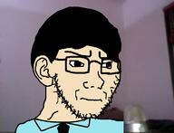 closed_mouth clothes glasses hair ice_poseidon irl_background microphone necktie soyjak streamer stubble subvariant:soyak_(irritated) twitch variant:soyak white_skin // 1132x864 // 54.1KB