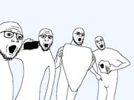 arm full_body glasses hand holding_object holding_phone looking_at_you meetup multiple_soyjaks new_york open_mouth operation_jew_york stubble variant:unknown // 1280x960 // 30.7KB