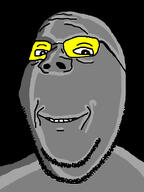 black_background ominous smile soot soyjak_party variant:gapejak // 600x800 // 80.0KB