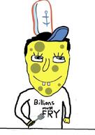 arm blue_eyes buck_teeth cartoon closed_mouth clothes eyelashes glasses hair hand hat holding_object millions_must_die nickelodeon smile soyjak spatula spongebob_squarepants subvariant:chudjak_front text variant:chudjak // 615x870 // 39.1KB