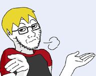 anime glasses idk nate sharty shrug soyjak_party variant:soyak yellow_hair // 700x555 // 72.3KB