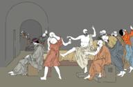 animated arm barneyfag clothes crying don_turtelli full_body gem glasses greece hair hand hat leg multiple_soyjaks mustache open_mouth philosophy pointing robe socrates soyjak stubble top_hat variant:unknown // 3896x2559 // 283.0KB