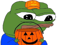 amphibian animal closed_mouth clothes frog green_skin halloween hat holding_object lips nas nas:pepe pepe pepe_the_frog pumpkin subnas:apu transparent_background // 657x527 // 292.8KB