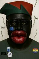 award blue_hair boyfriend_(friday_night_funkin') clothes discord fnf fnf_pedo glasses hat large_lips lips looking_at_you meta:ai_generated nigger red_lips rtx stubble subvariant:chudplier vantablack_skin variant:chudjak variant:markiplier_soyjak // 1024x1536 // 2.6MB