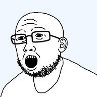 bald clothes glasses open_mouth rot_(user) soyjak stubble template transparent_background variant:rotjak white_shirt white_skin // 700x700 // 13.2KB