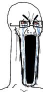 crying distorted gape glasses open_mouth stubble variant:cryboy_soyjak // 634x1413 // 113.3KB
