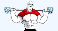 alternate buff ear full_body full_head gem gem_skin glasses gym hair happy looking_at_you meta:tagme mge muscles muscular_male open_mouth smile soyjak stubble teeth template training transparent_background variant:cobson variant:impish_soyak_ears weights // 2300x1232 // 470.6KB