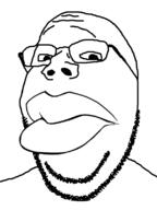 big_lips giant_lips glasses soyjak stubble variant:gapejak // 600x800 // 51.2KB