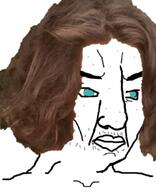 acne angry blue_eyes brown_hair closed_mouth hair mustache soyjak stubble variant:chudjak // 495x608 // 39.0KB