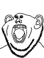 ear glasses merge oh_my_god_she_is_so_attractive open_mouth soyjak stubble tongue variant:bernd variant:impish_soyak_ears // 598x800 // 107.9KB