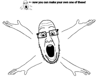 arm arrow forehead_lines forehead_wrinkles glasses hand head left_arrow meta:tag_get no_background no_body open_mouth series:ppp_creatures stubble template text transparent_background variant:ppp weird white_skin // 2048x1783 // 205.0KB