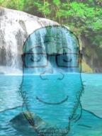 calm glasses neutral relaxing stubble variant:markiplier_soyjak water waterfall // 432x576 // 493.7KB