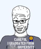 award big_brain big_forehead clothes glasses lips smug stubble text university variant:unijak vein war_thunder // 980x1190 // 115.0KB