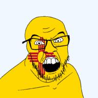 angry flag flag:new_mexico glasses hair looking_at_you mustache new_mexico open_mouth soyjak state stubble teeth transparent_background united_states variant:feraljak // 1500x1500 // 48.4KB
