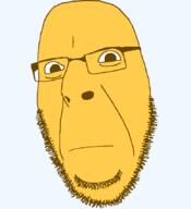 closed_mouth emoticon glasses neutral series:soymoji soyjak stubble variant:cobson yellow yellow_skin // 775x849 // 38.3KB