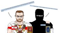 2soyjaks OrientalTrollface_(user) arm buff christanity closed_mouth clothes england friendship glasses no_more_brother_wars orthodox orthodox_cross orthodox_study_bible orthodoxy quran soyjak subvariant:chudjak_front subvariant:muscular_chud tshirt variant:chudjak vein // 1920x1080 // 766.4KB
