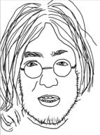 drawn eyebrows forehead_lines glasses hair nose open_mouth soyjak stubble variant:lennonjak // 451x605 // 192.3KB