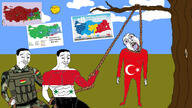 4soyjaks arm armor army bloodshot_eyes buff camo camouflage chart closed_mouth clothes crying demographics drawn_background ear flag flag:kurdistan flag:syria flag:turkiye full_body glasses grass hand hanging holding_object holding_rope irl kurd kurdish leg lynching military military_uniform noose open_mouth outdoors rope smile smug soyjak statistics stubble subvariant:wholesome_soyjak sun syria syrian template tongue tree turkiye variant:bernd variant:chudjak variant:gapejak yellow yellow_skin yellow_teeth // 1800x1013 // 399.2KB
