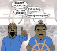 arm baltimore boat brown_skin cap clothes crash face_paint hand hat holding_object india indian irl_background looking_at_you moustache mustache pajeet pajeet_crashes_boat pointing pointing_at_viewer ship speech_bubble subvariant:chudjak_front uniform variant:chudjak variant:markiplier_soyjak // 1466x1317 // 96.7KB