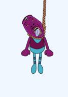 ack arm artist:Juaco bandana bloodshot_eyes boxten_(dandy's_world) crying dandy's_world hanging leg music_box mustache open_mouth purple_skin rope suicide variant:bernd // 1400x2000 // 109.6KB