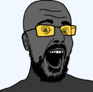 beard ear glasses mr_beast open_mouth soot soot_colors soyjak soyjak_party variant:beastjak2 // 705x696 // 29.7KB