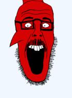 buck_teeth fish glasses open_mouth series:animaljaks soyjak stubble variant:beastjak // 878x1200 // 56.8KB