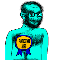 award beard blue_skin body_hair chest_hair ear glasses hair hairy looking_at_you shirtless smirk smug subvariant:soyak_(smug) subvariant:soyak_(smug)_2 subvariant:soyak_(smug)_2_ears text thick_eyebrows unpaintbucketable variant:soyak white_background // 600x600 // 33.2KB
