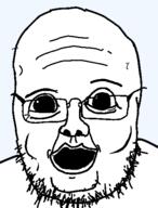 glasses open_mouth soyjak stubble variant:unknown // 390x512 // 11.3KB