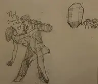 art drawing emerald emerald_(namefag) femerald love meta:barely_a_soyjak meta:namefags ship sketch subvariant:female_cobson thub_(user) variant:chudjak // 2636x2268 // 1.4MB