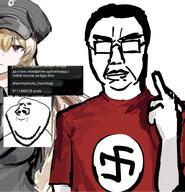 art artist:shemmysloota clothes drawing glasses meta:tagme swastika variant:chudjak variant:impish_soyak_ears // 752x781 // 356.4KB