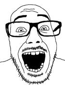 alternate glasses mustache open_mouth soyjak stubble variant:punkjak // 918x1306 // 48.3KB